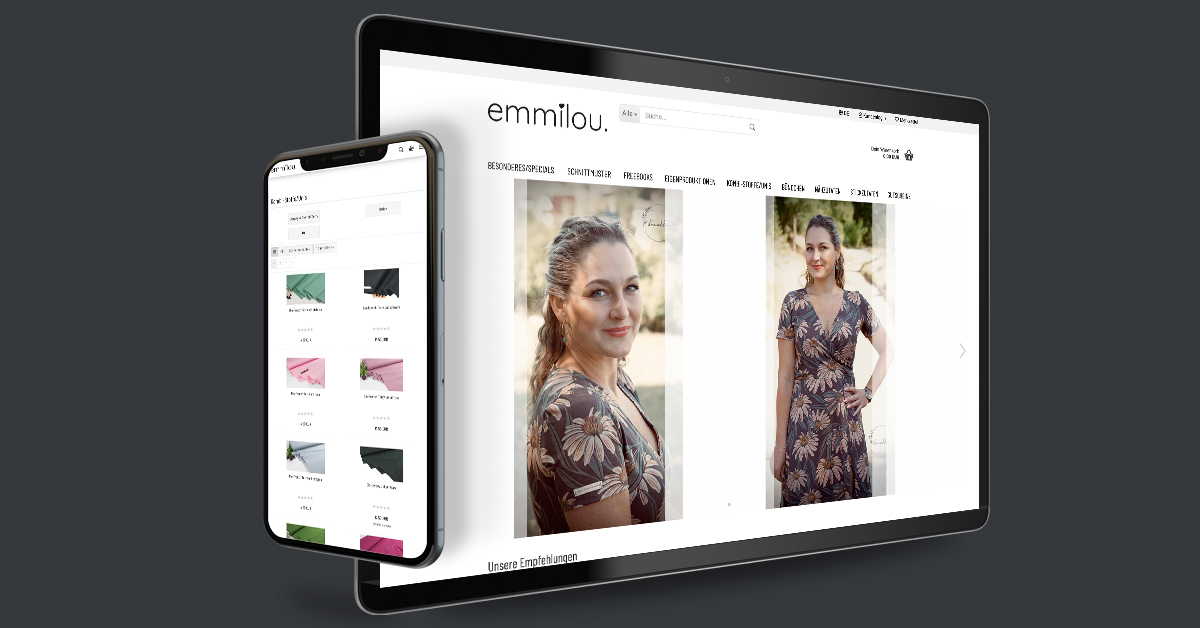 Onlineshop für emmilou – Neulußheim. Der Onlineshop wird mit Gambio durch den Kunden eigenständig gepflegt.